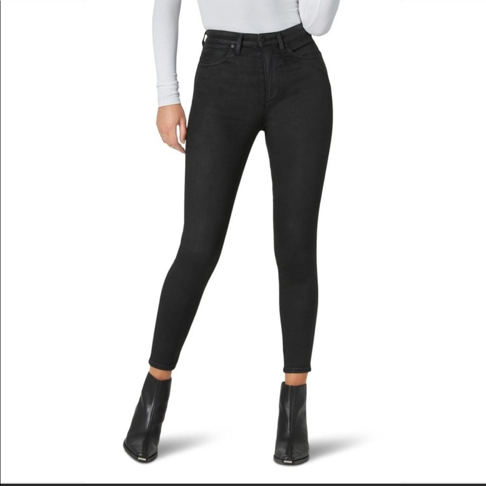 Wrangler High rise skinny ankle black
coated jeans women brand new size 29